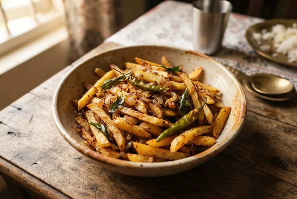 Aloo Bhaja (Bengali Fried Potato Strips)