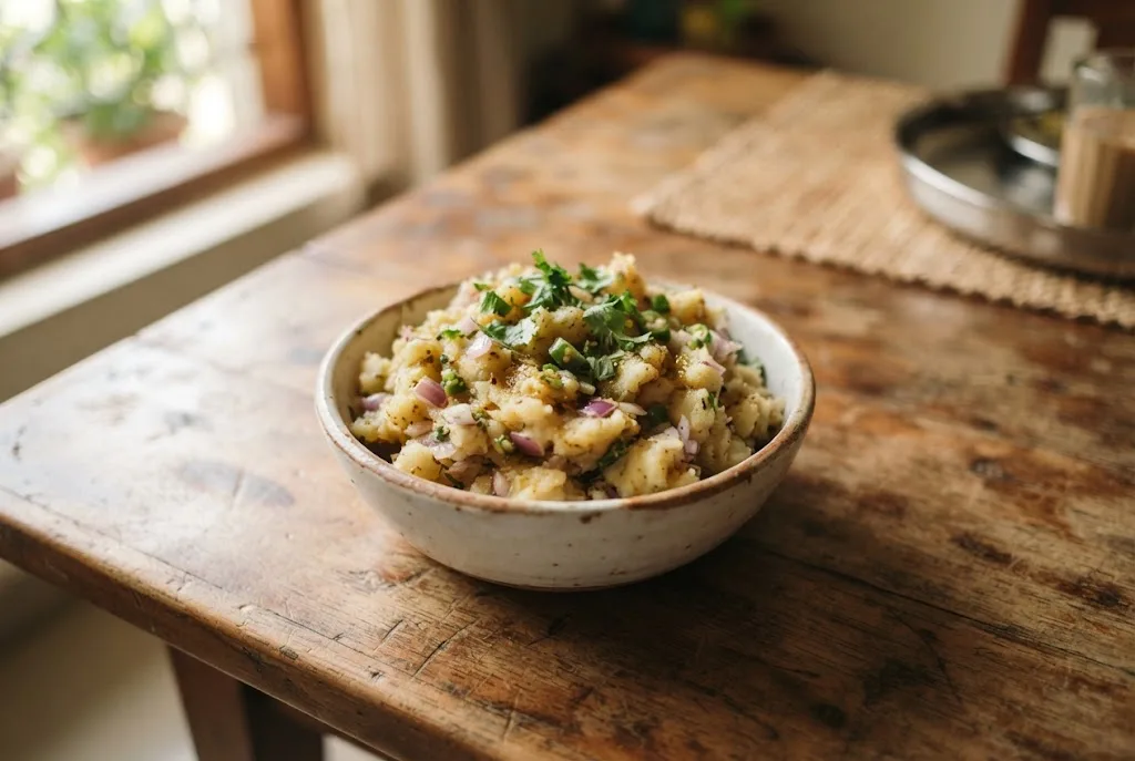 Aloo Pitika (Mashed Potato with Mustard Oil)