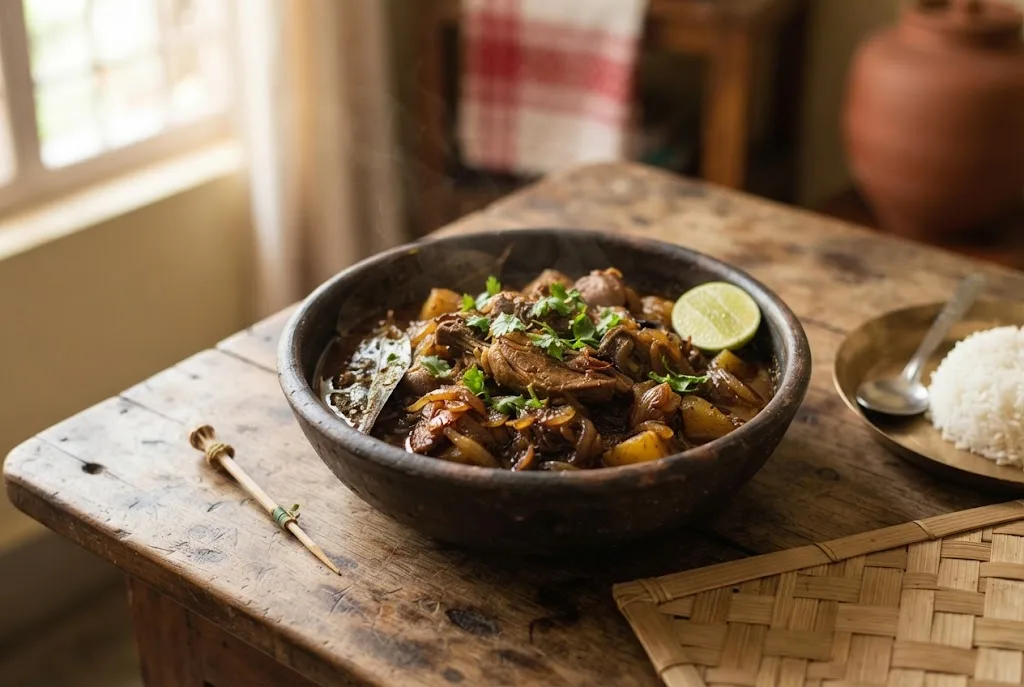 Hah Manxo (Assamese Duck Curry)