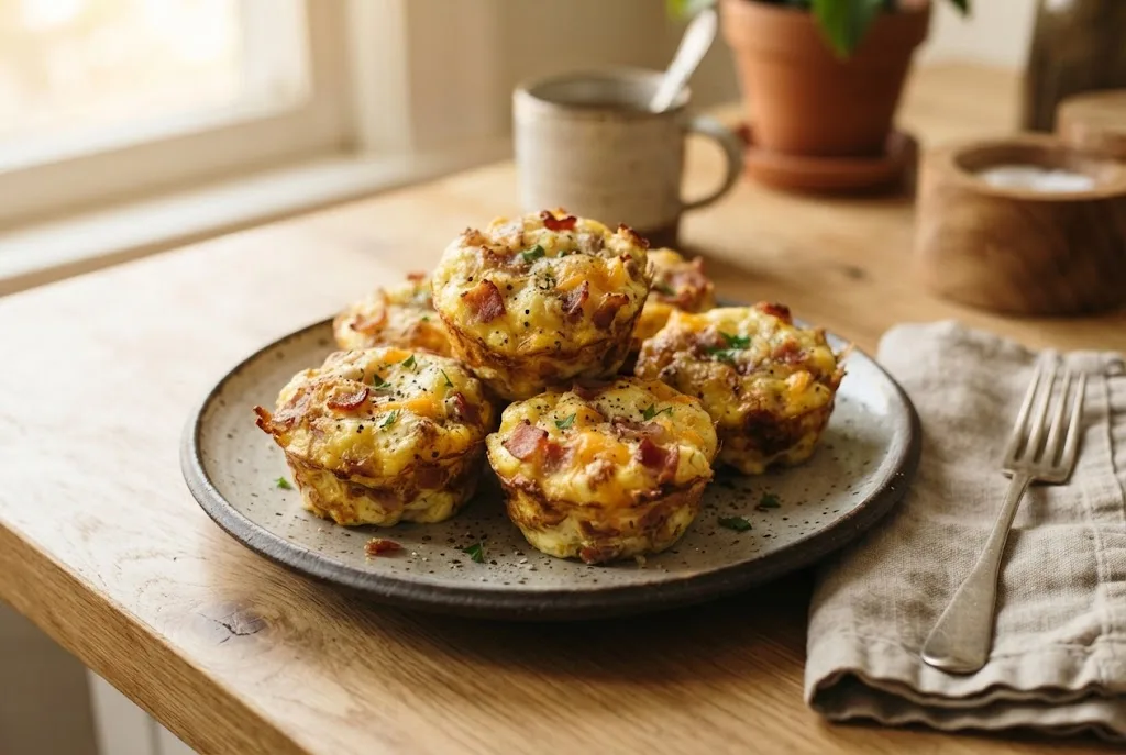 Bacon and Cheddar Egg Bites