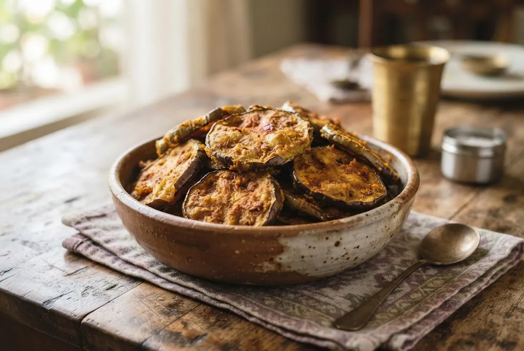 Begun Bhaja (Fried Eggplant Slices)