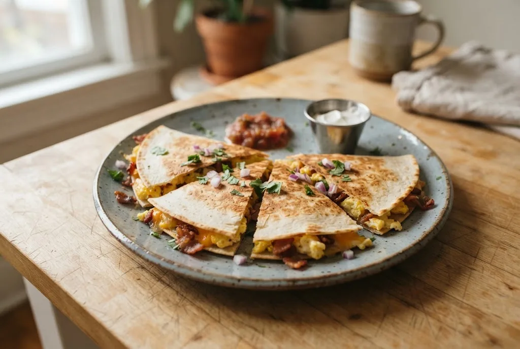 Bacon and Egg Breakfast Quesadilla