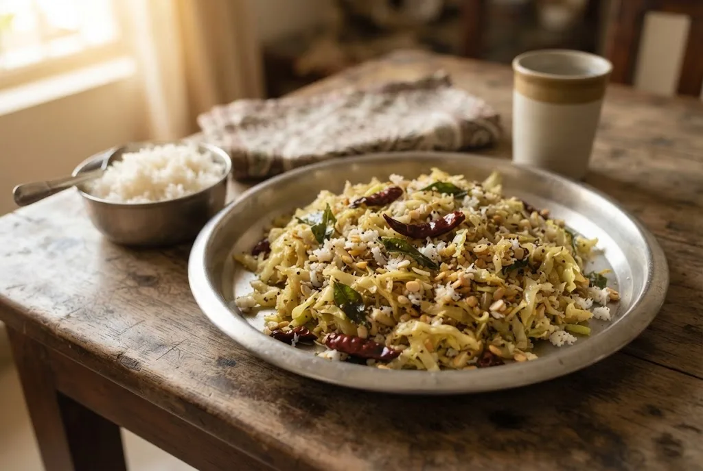 Cabbage Poriyal