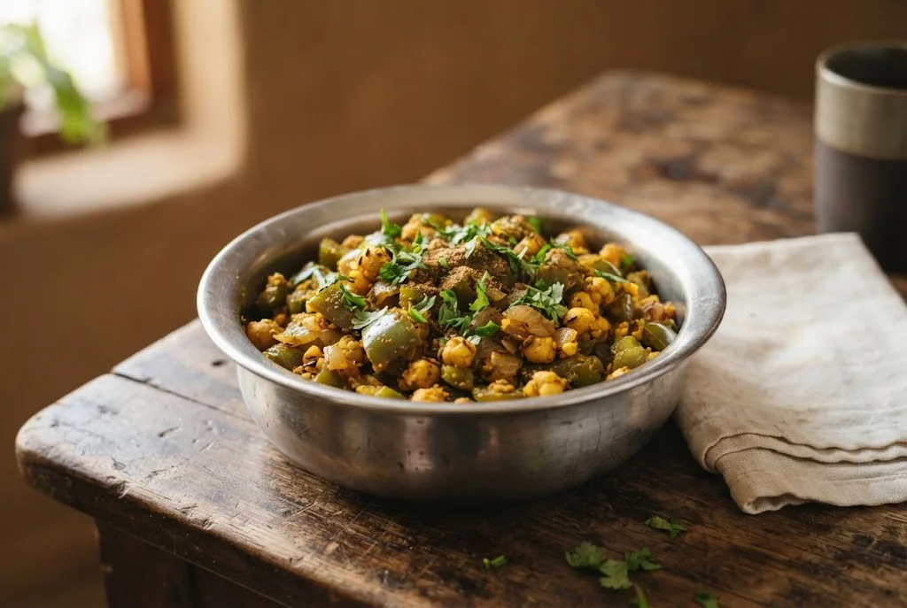 Capsicum Besan Sabzi