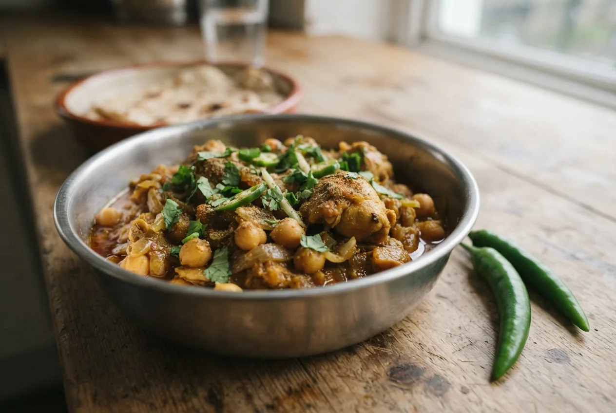 Murgh Cholay (Chicken and Chickpea Salan)