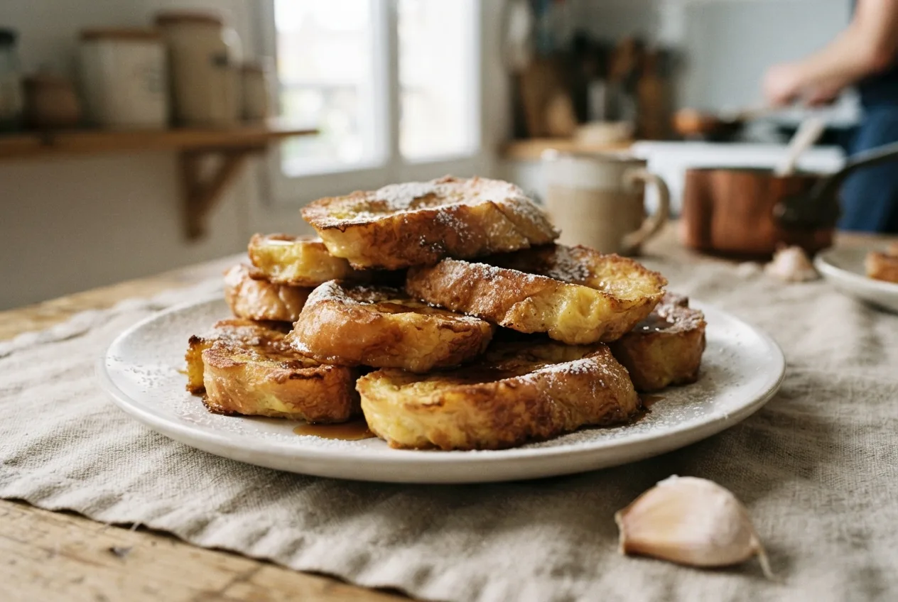 Pain Perdu (French Toast from Stale Baguette)