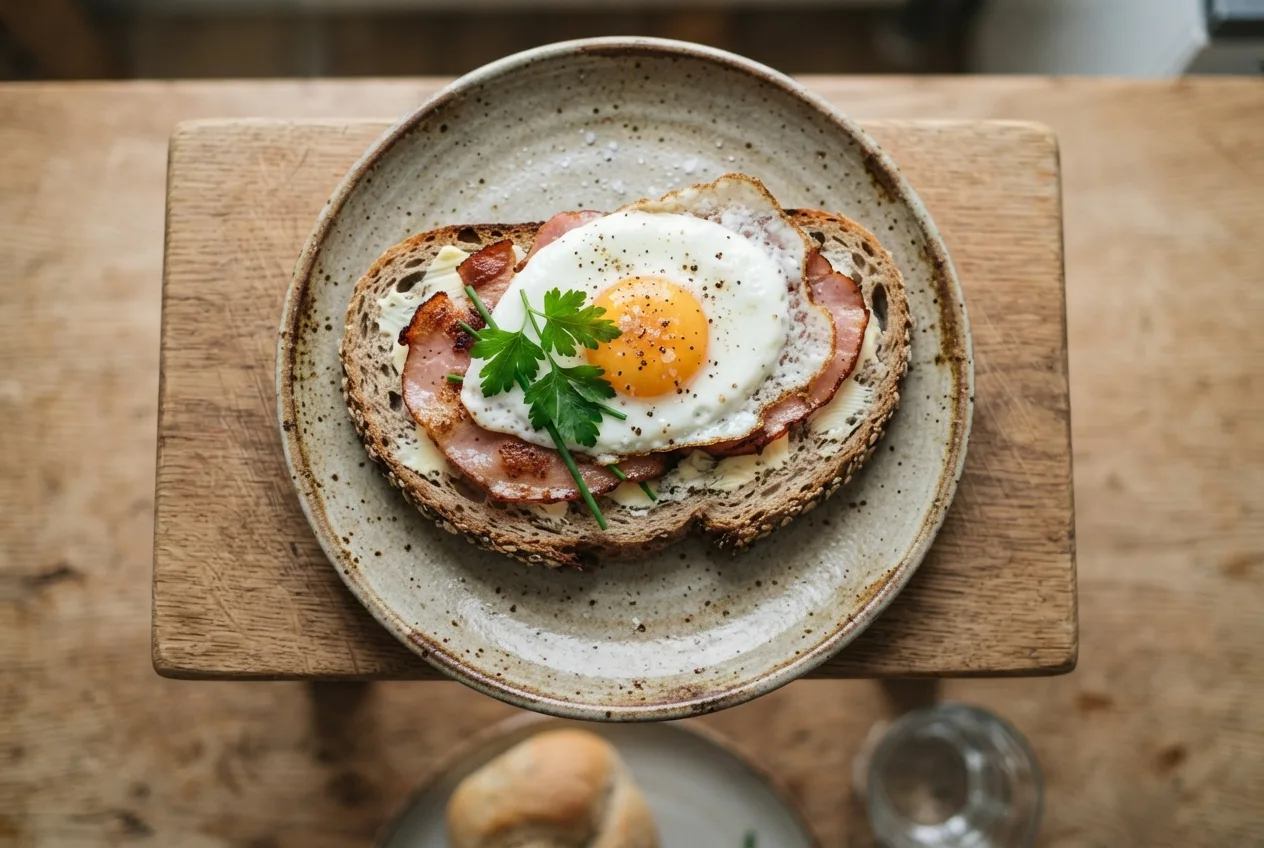 Strammer Max (Fried Egg and Ham on Buttered Bread)