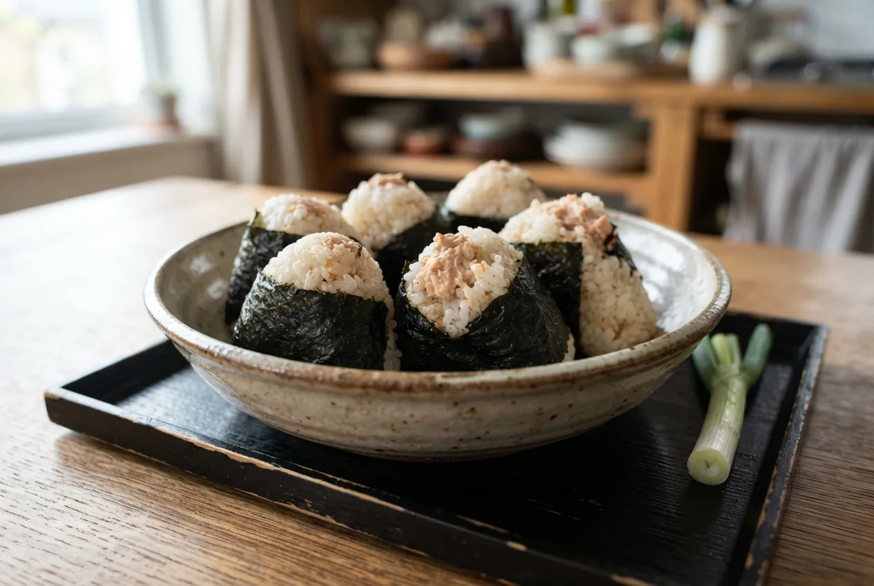 Tsuna Mayo Onigiri (Tuna Mayonnaise Rice Balls)