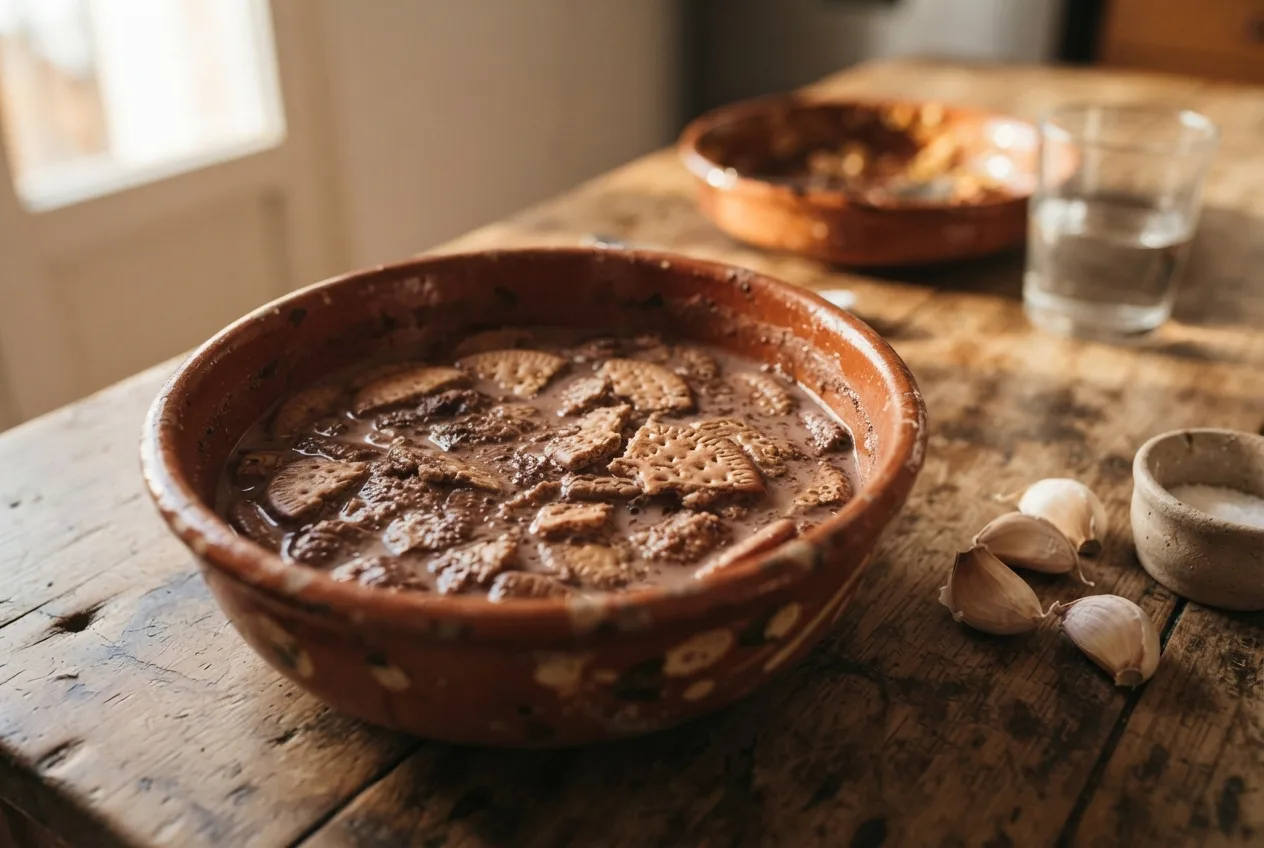 Vaso de Leche con Cacao y Galletas (Cocoa Milk with Biscuits)