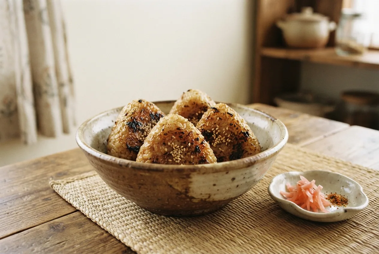 Yaki Onigiri (Grilled Rice Balls with Soy Glaze)